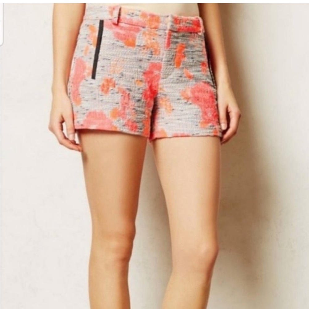 Anthropologie Nomad Morgan Carper Gardenside Floral Knit Shorts Size 6